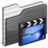 Movies Folder black Icon